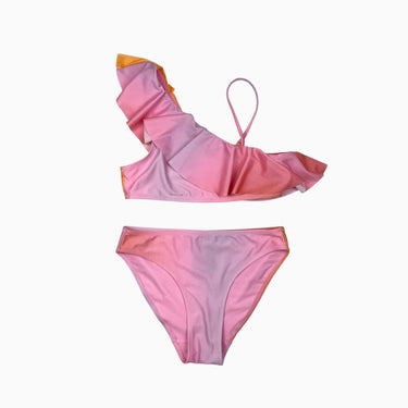 Bikini rose et orange 8-10Y