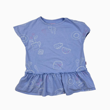 Robe bleue 'pique-nique' 2-3Y