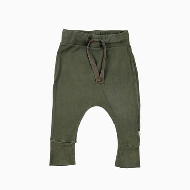 Pantalon olive en coton gaufré 6-12M