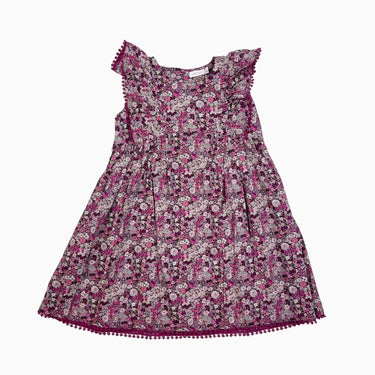 Robe fleurie fushia et mauve 4Y