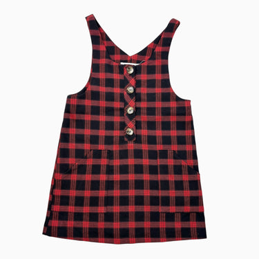 Robe carreautée rouge et noire 7Y