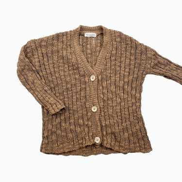Cardigan latté en tricot 6-7Y