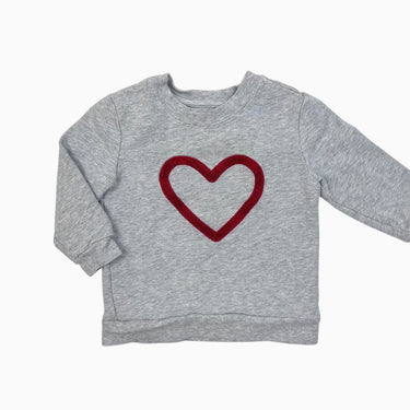 Pull gris 'coeur' 18M