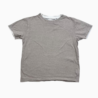 T-shirt taupe fines rayures 8Y