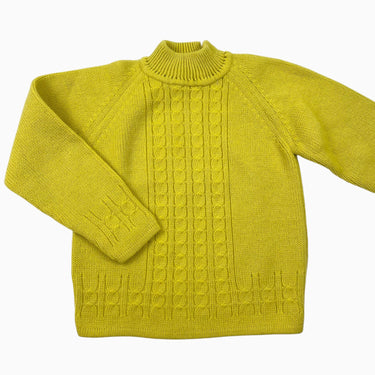 Pull vintage jaune en tricot 12Y (fit 8-9Y)