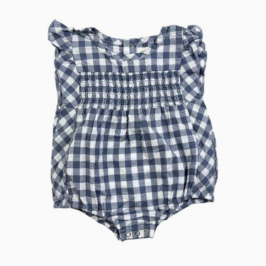 Barboteuse vichy bleu 0-3M