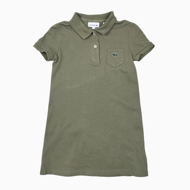 Robe style polo olive en coton piqué 6Y