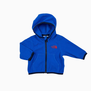 Veste à capuchon bleu royal en polar 0-3M
