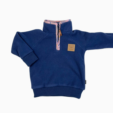 Pull demi-zip marine en polar 6M