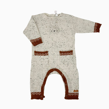 Combi avoine 'confettis' en tricot 3-6M
