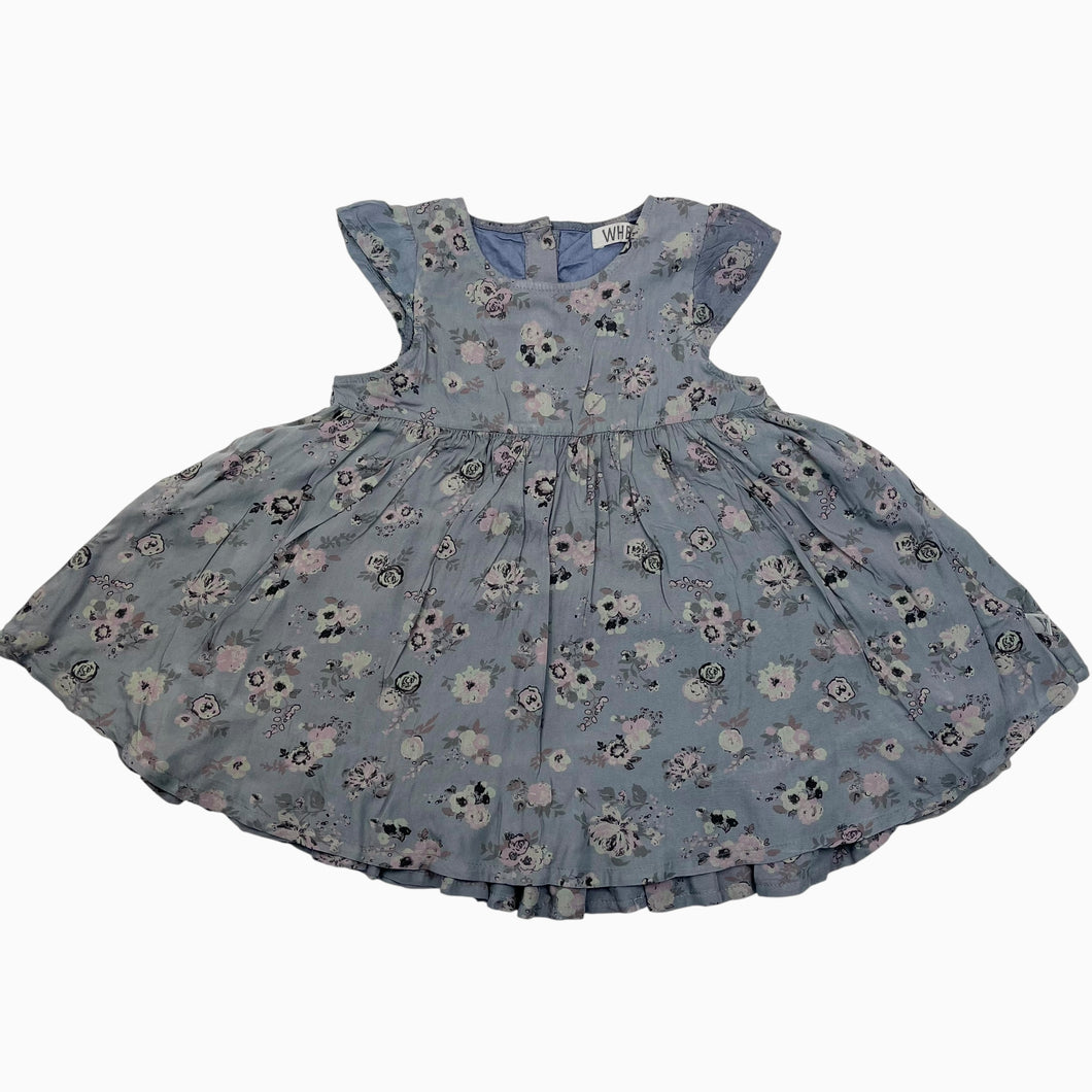Robe 'Christel' bleue-grise en viscose 18M