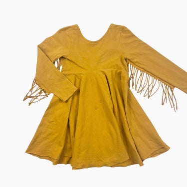 Robe ocre avec franges 5Y