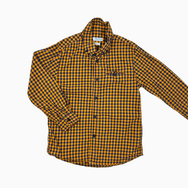 Chemise à vichy orange et marine 4Y