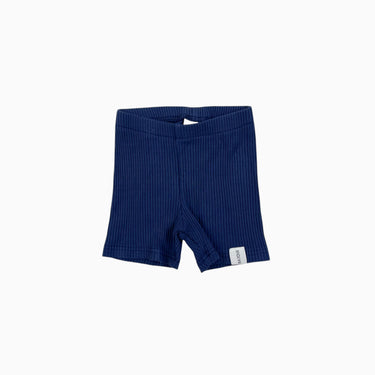 Short biker marine côtelé en bambou et spandex XS 0-6M