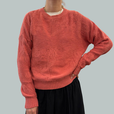 Pull rose fraise en coton bio pour femmes L