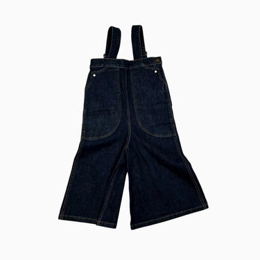Salopette en denim foncé à jambes larges 4-5Y