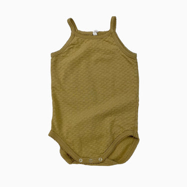 Cache-couche ocre en coton texturé 18-24M