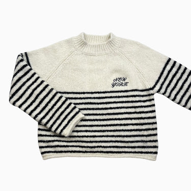Pull vanille à rayures 'New York' 9-10Y