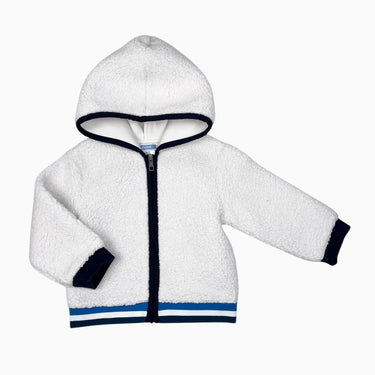 Veste à capuchon crème en sherpa 18M