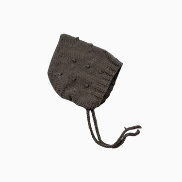 Bonnet taupe popcorn en ticot 50CM 1-2Y