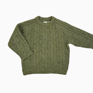 Pull eucalyptus en tricot de laine et poly 2-3Y