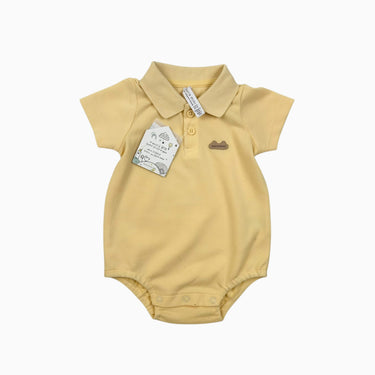 Cache-couche style polo jaune 6-9M