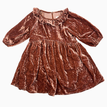 Robe marron en velours 4Y