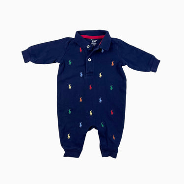 Combi à col polo marine et logo brodé 3M