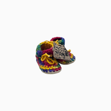 Pantoufles multicolores en tricot de laine 5US