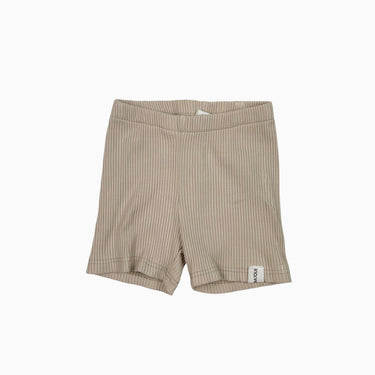 Short biker greige côtelé en bambou et spandex M 2-3Y