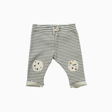 Pantalon à rayures grises avec patch flocon 3-6M