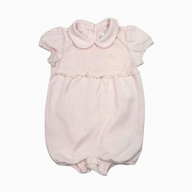 Barboteuse rose point d'esprit NB