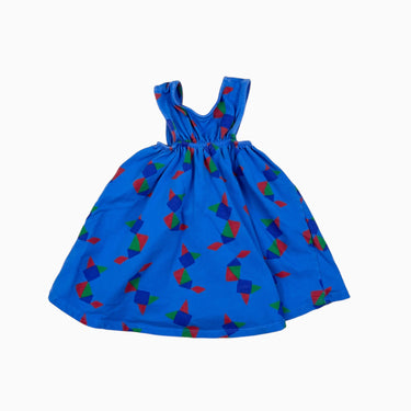 Robe bleue 'triangles' 12-18M