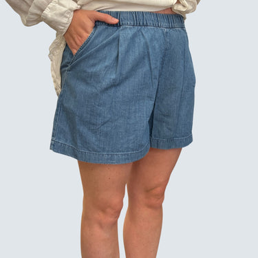 Short en coton chambray pour femmes L