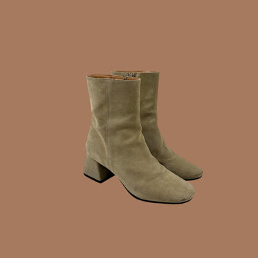 Bottines à talon beige en suèdine pour femmes 36EU