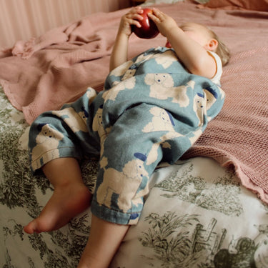 Combi 'chiens' en denim 18M