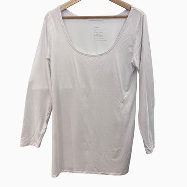 Chandail blanc de maternité en modal et spandex pour femmes 4 (L)