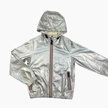 Veste style coupe-vent argentée 6Y