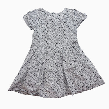 Robe anthracite 'feuilles' 6Y