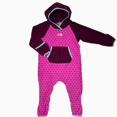 Combi en polar rose et framboise à pois 12-18M