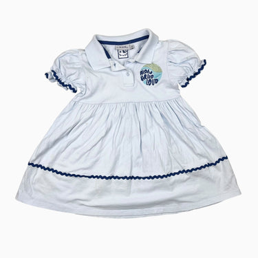 Robe bleue brodé 'Aloha' 3Y