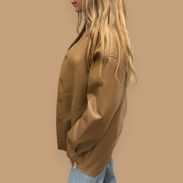 Veste latté en poly faux cuir pour femmes XS