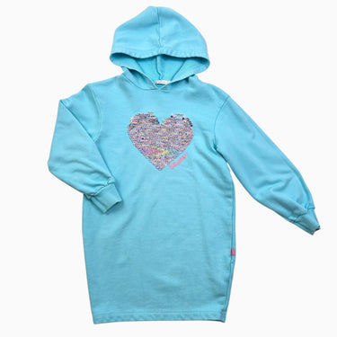 Robe hoodie turquoise 6Y
