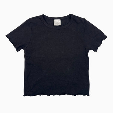 T-shirt noir en bambou, coton et spandex YM 8-9Y