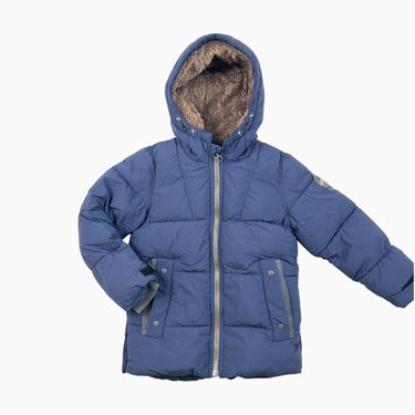 Manteau marine doublé en peluche 4-5Y