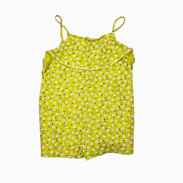 Combi short jaune fleuri 18-24M