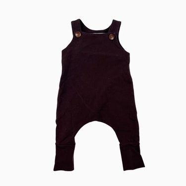 Salopette chocolat en bambou et spandex 0-6M