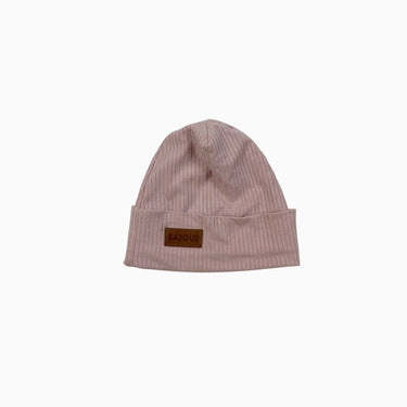Bonnet rose côtelé en bambou et spandex 3-6M