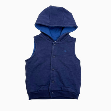 Veste marine à capuchon sans manche 18M