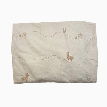 Drap contour taupe 'lamas' bassinette (crib size)